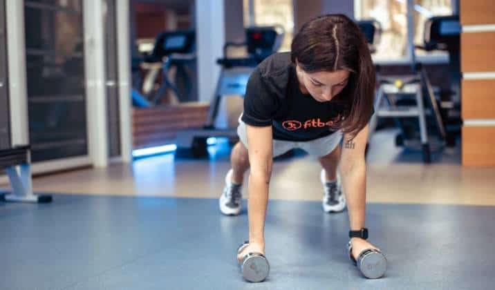 dumbbell burpee - dumbbell ab exercises for weight loss